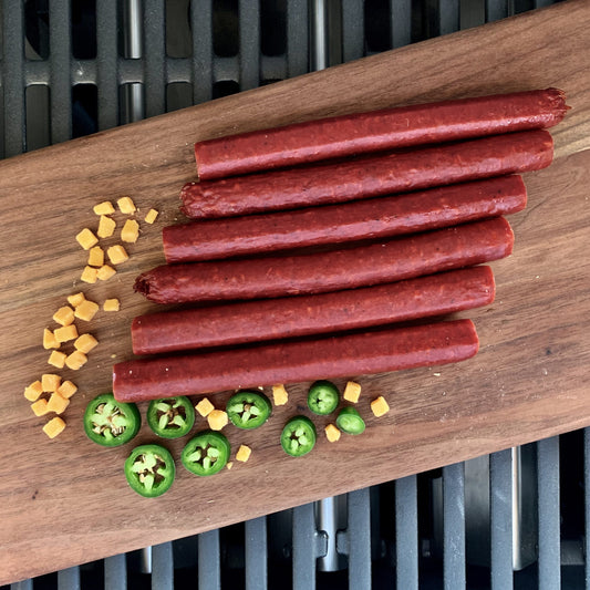 Venison and Pork Jalapeno and Cheese Snack Sticks image 0
